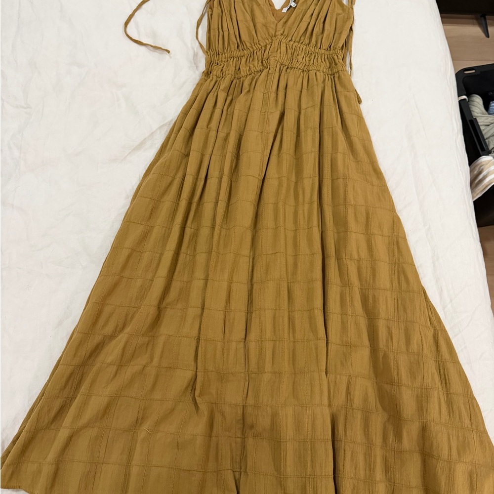 Madewell Mustard Maxi Dress